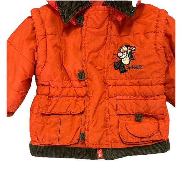 Vintage Winnie The Pooh Tigger Baby Winter Coat Jacket Orange 3-6 Months - Picture 3 of 7